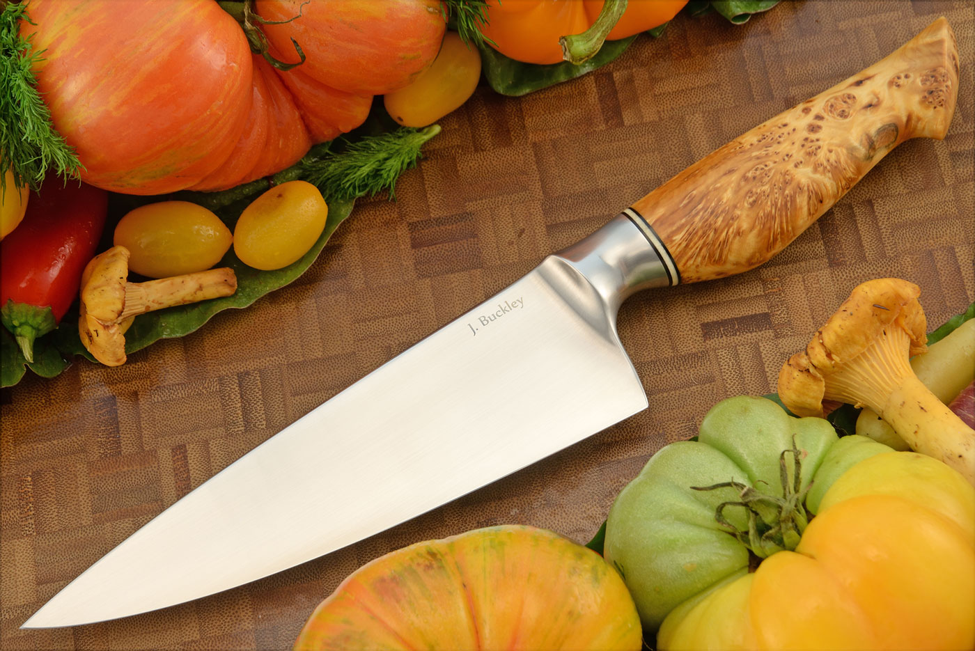 Integral Chef's Knife (7 in.) with Yellow Cedar Burl