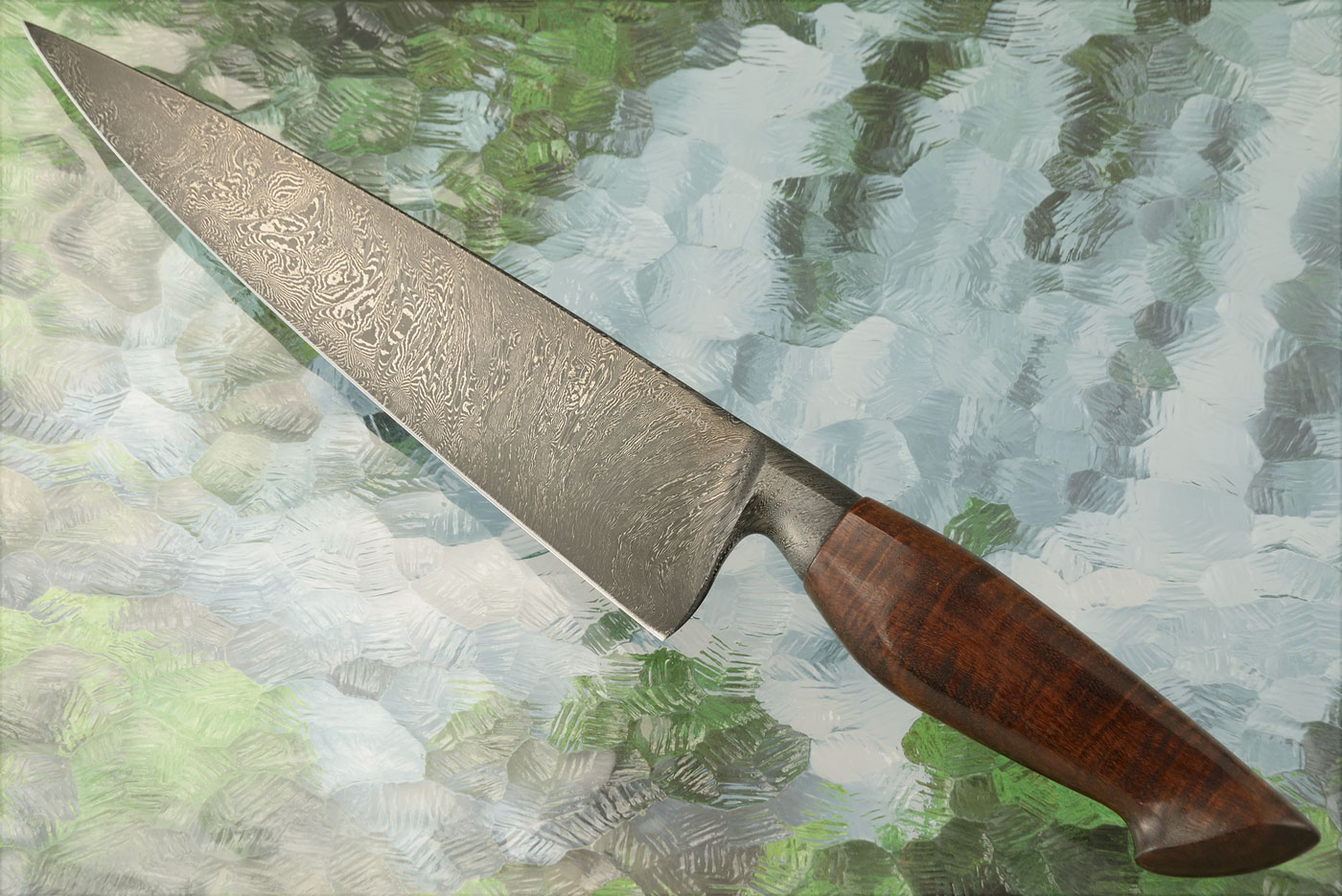 Integral Mosaic Damascus Chef's Knife (8-1/8 in.) with Ringed Gidgee