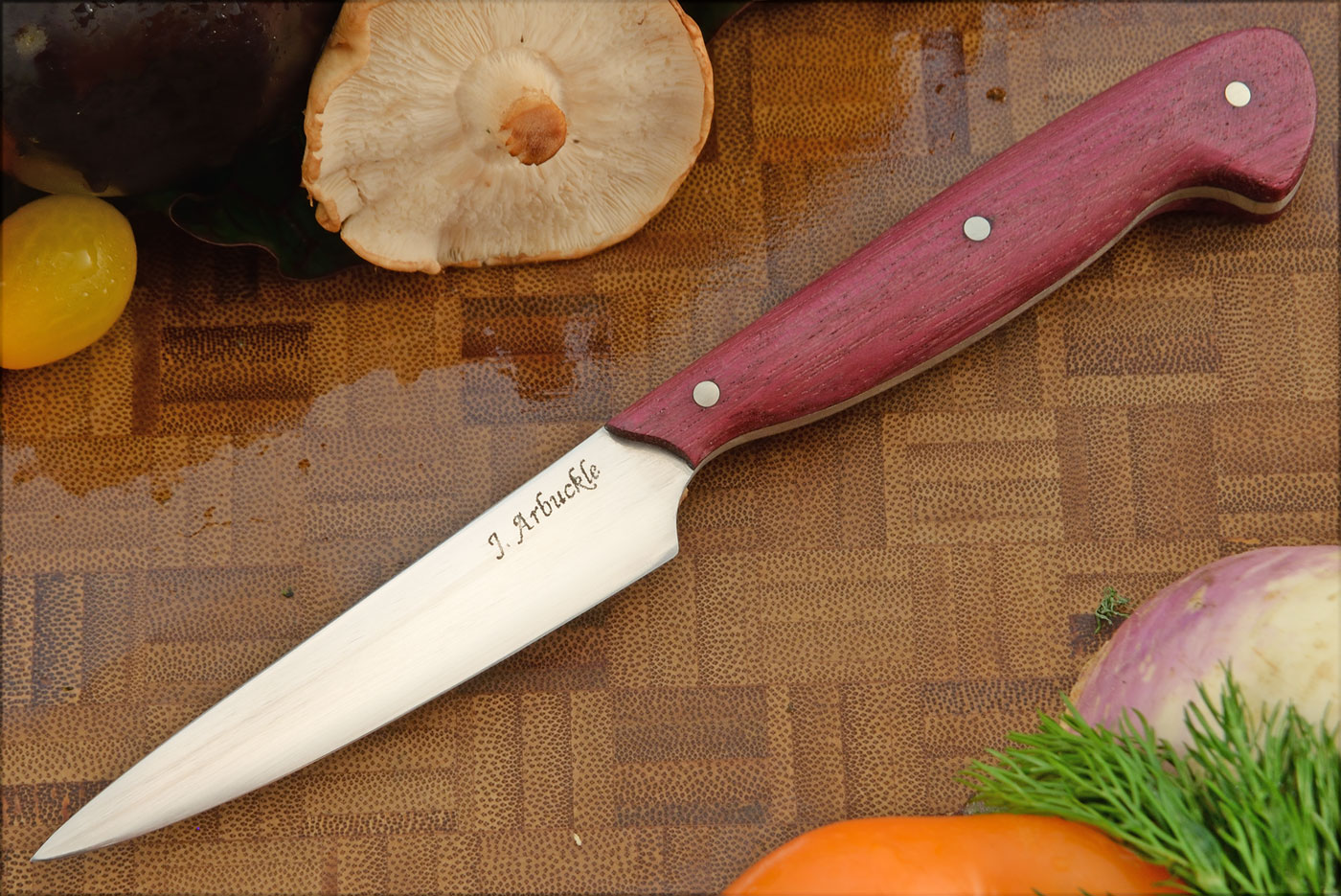 Paring Knife (3-1/2) with Purpleheart