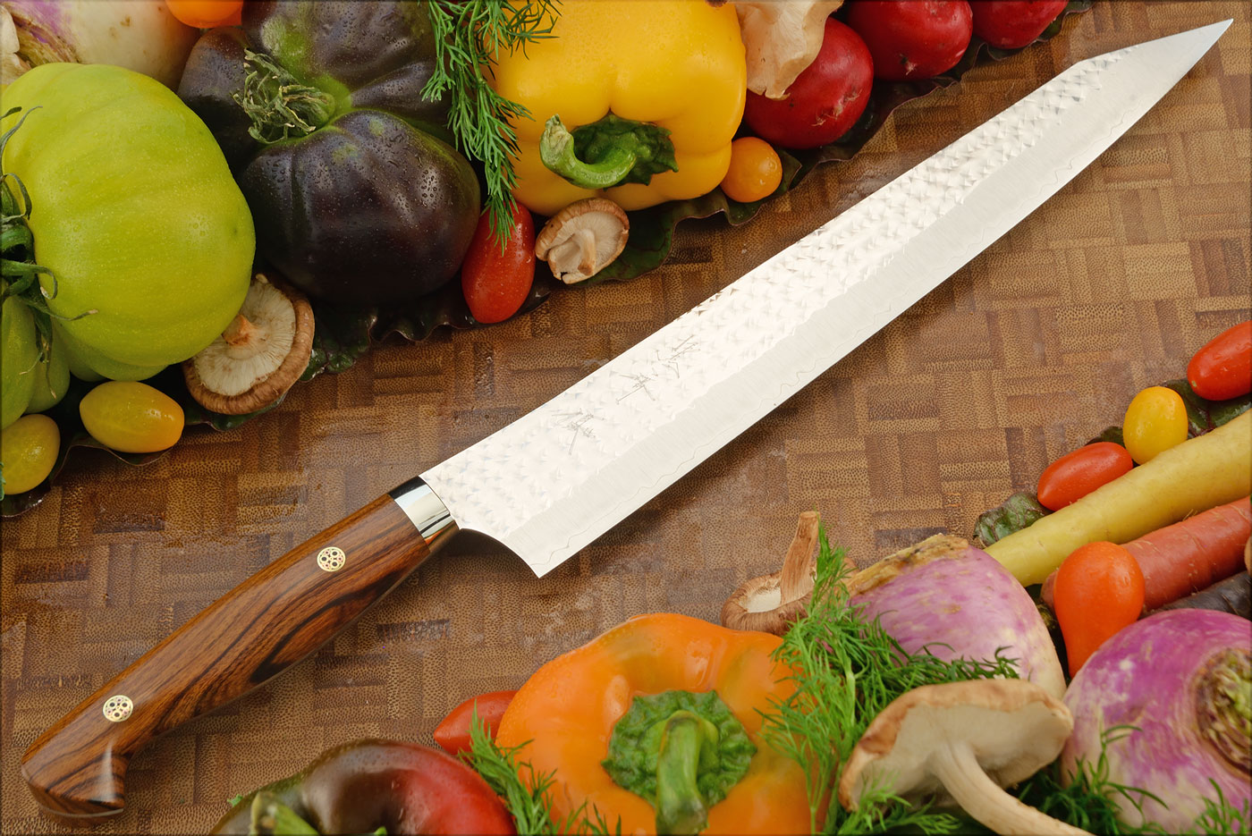 Slicing Knife (Sujihiki) - 10-2/3 in. (270mm) - SG2 Stainless San Mai, Ironwood