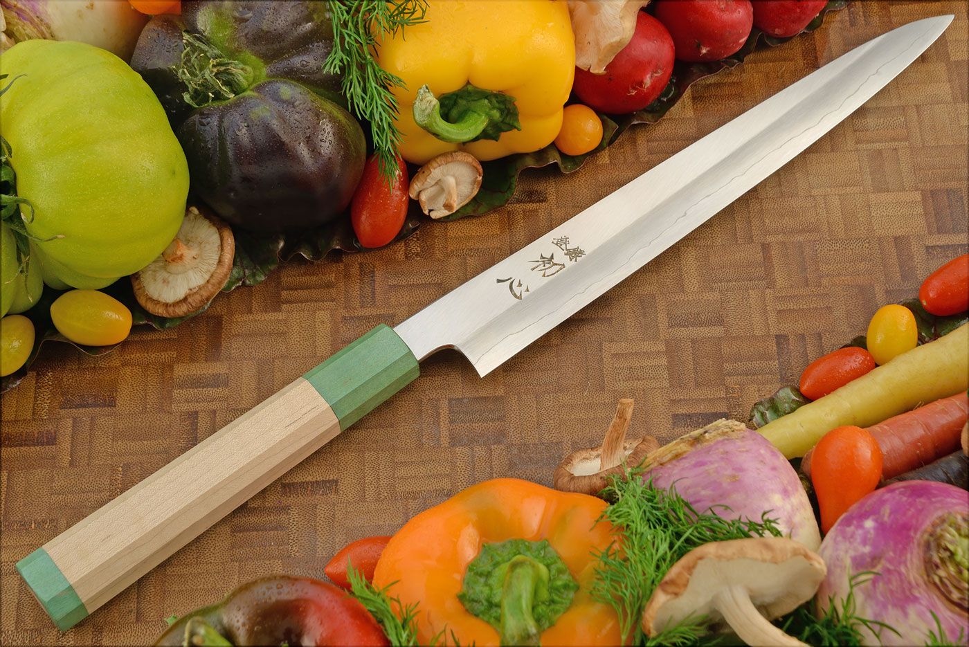 Slicing Knife (Sujihiki) - 9-1/2 in. (240mm) - Ginsan Stainless San Mai