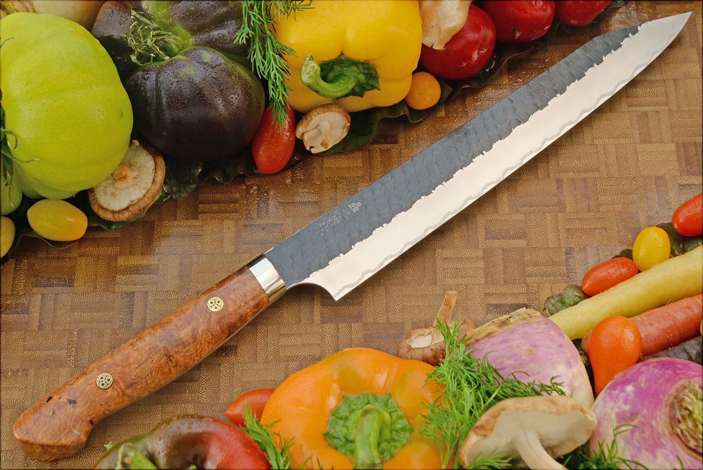 Slicing Knife (Kiritsuke Sujihiki) with Quince - 10 in. (255mm) - SG2 Stainless