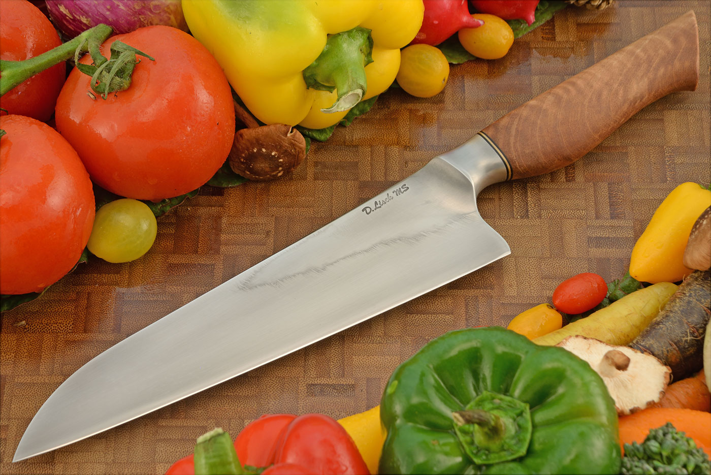 Integral Honyaki Gyuto (8-1/3 in.) with Maple - W2