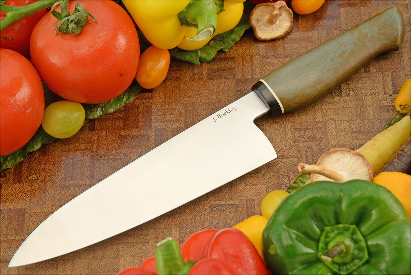 Chef's Knife (7 in.) with Richlite, Mammoth Ivory, and Buffalo Horn - AEB-L