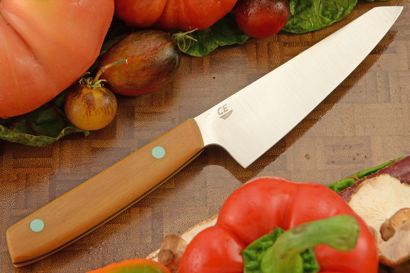 Utility Knife (Kiritsuke Petty) - 4-3/4 in. with Vintage Micarta