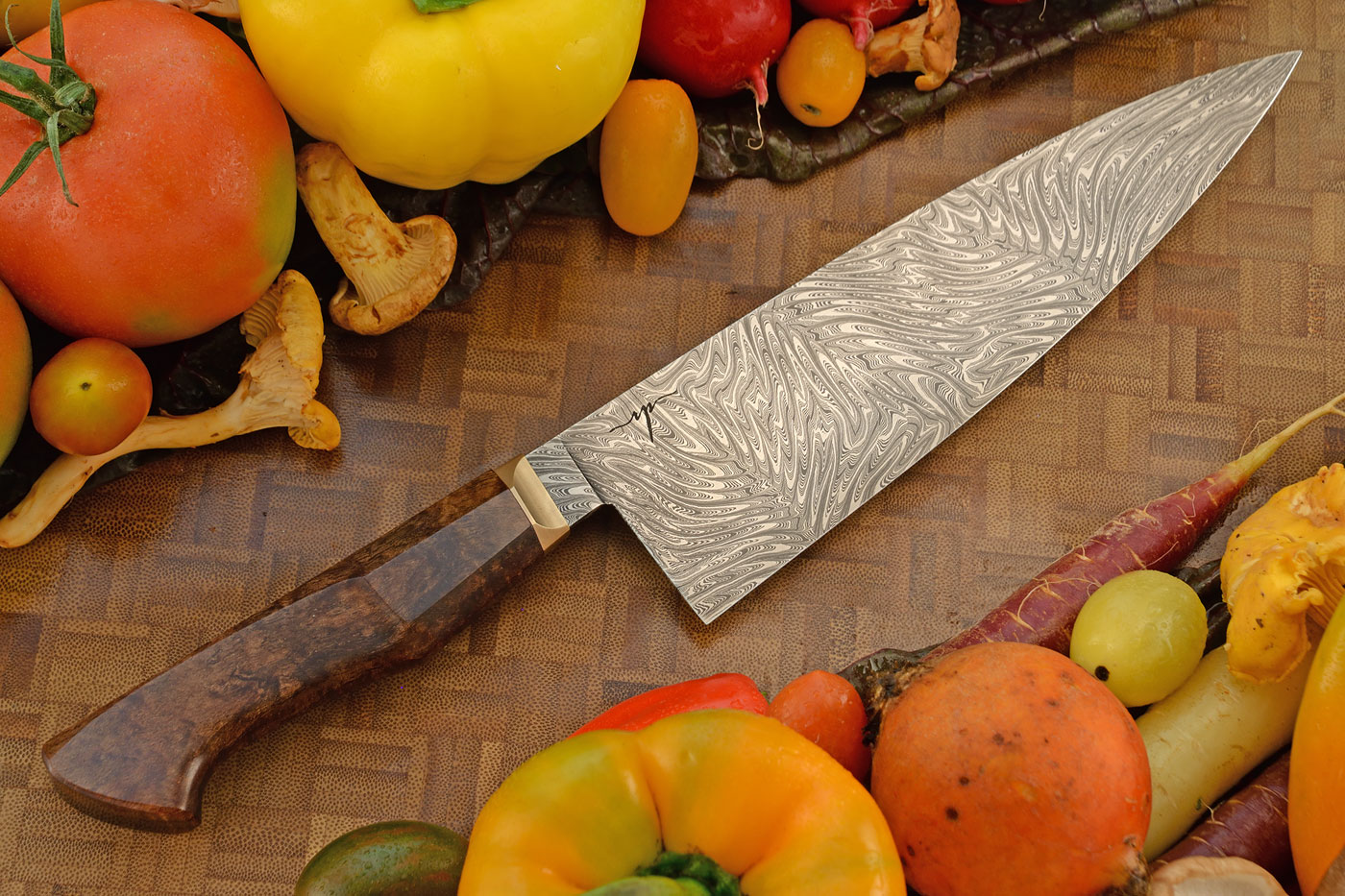 Damascus Chef's Knife (8 in.) with Australian Blackwood