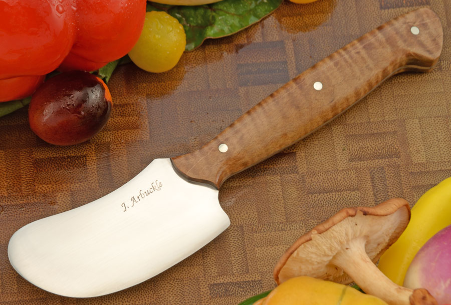 Spreading Knife with Fiddleback Maple