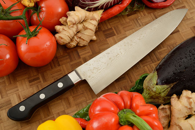 Ryusen Damascus Chef's Knife, Heavy - Gyuto Deba - 9 1/2 in. (240mm)