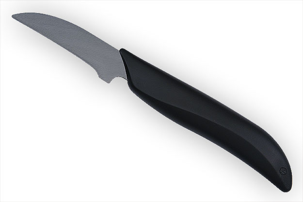 Kyocera Black Ergo Bird's Beak Garnish Knife - 2 1/2 in. (FK-066-BK)