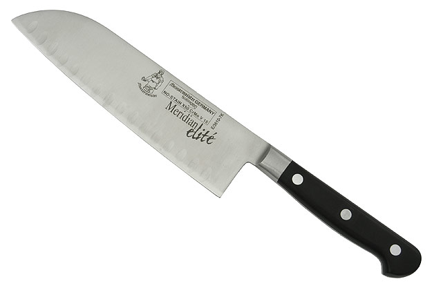 Messermeister Meridian Elite Chef's Knife - Santoku - 7 in., Granton Edge (E/3610-7K)
