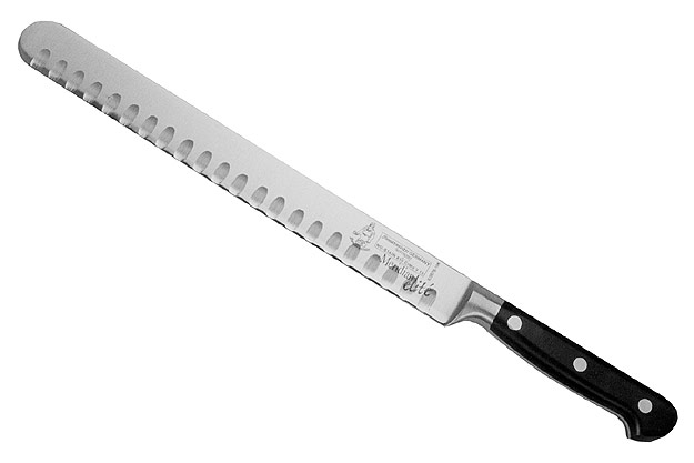 Messermeister Meridian Elite Slicing Knife - 10 in., Rounded Tip, Granton Edge (E/3676-10K)