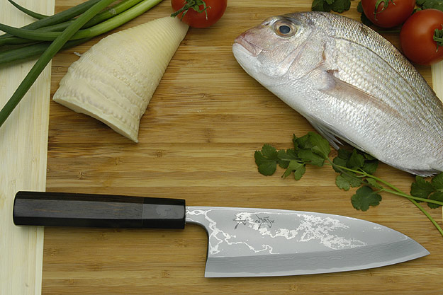 Kansui Suminagashi Right-Handed Deba Hocho - 180mm