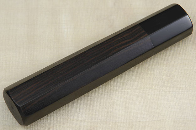 Handle (Macassar Ebony and Buffalo Horn) -- Deba 180mm