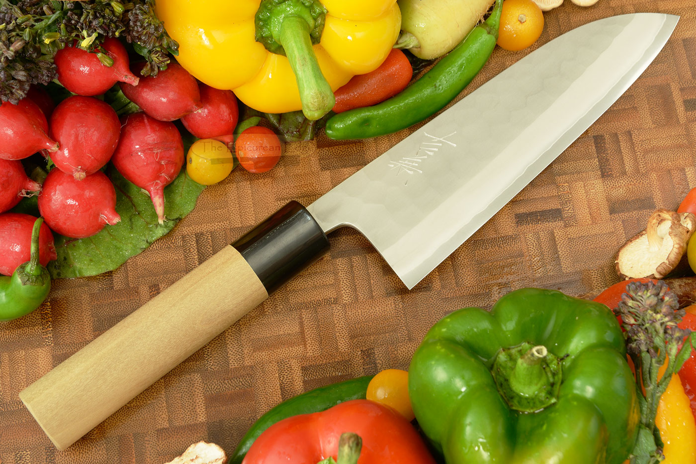 Hammer Finished Chef's Knife - Santoku, Traditional - 6 1/2 in. (165mm)
