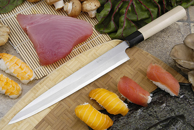 Tadafusa Shirogami Professional Left-Handed Sashimi Hocho - 9 1/2 in. (240mm)