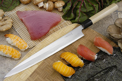 Tadafusa Shirogami Professional Left-Handed Sashimi Hocho - 10 2/3 in. (270mm)