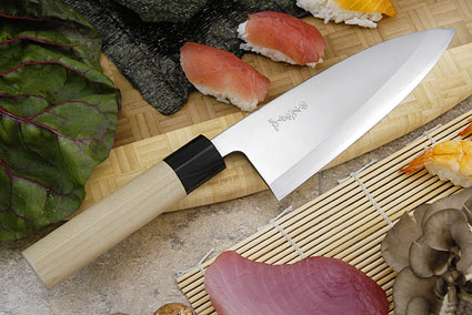 Tadafusa Shirogami Professional Right-Handed Deba - 7 1/8 in. (180mm)