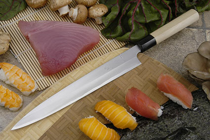 Tadafusa Aogami Professional Left-Handed Sashimi Hocho - 9 1/2 in. (240mm)