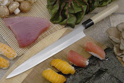 Tadafusa Aogami Professional Left-Handed Sashimi Hocho - 10 2/3 in. (270mm)