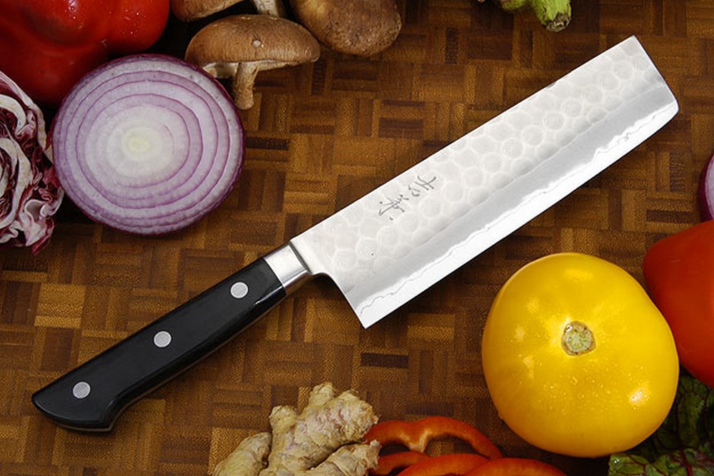 Hammer Finished Chef's Knife - Nakiri, Western - 6 1/2 in. (165mm)
