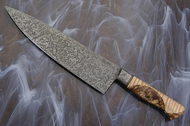 Chef's Knife with Curly Maple and Maple Burl (9 3/4 in.)