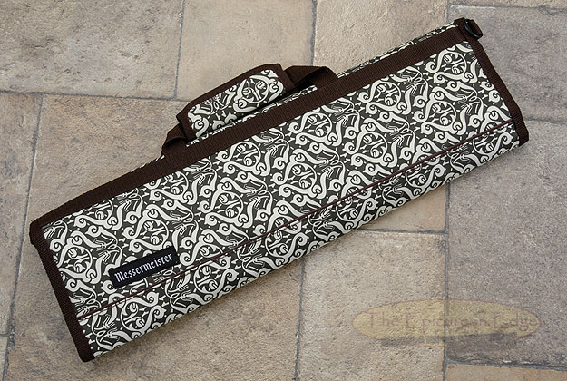 8 Pocket Knife Roll, Paisley & Green/Brown Dots (1055-8/PG)