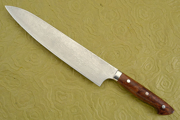 Western Gyuto with Pommele Bubinga Handle, 240mm (9-1/2 in)