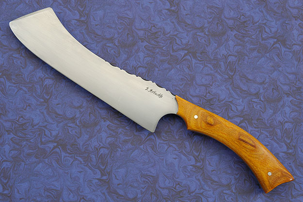 Nakiri-Inspired Vegetable Cleaver with Fiji Orange DymondWood