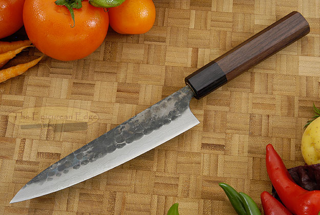 Tojinbo Damascus Slicing Knife - Petit Gyuto - 6 1/3 in. (160mm)