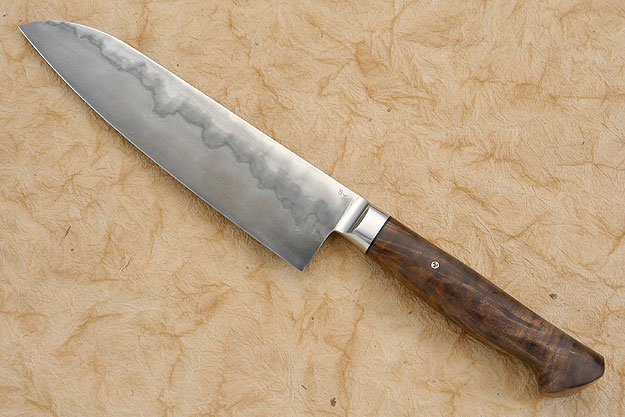 Chef's Knife (Santoku) with Walnut (7-1/8
