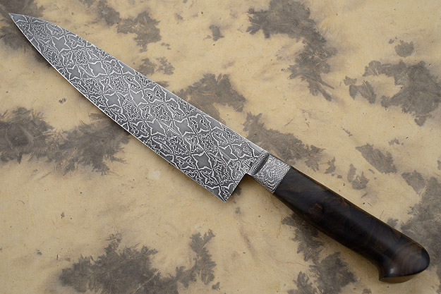 Mosaic Damascus Chef Knife