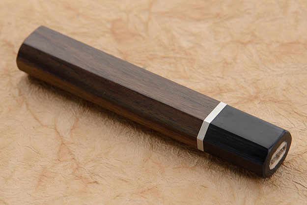 Handle (Macassar Ebony, Stainless Spacer and Pakka Wood) -- Santoku/Nakiri/180mm Gyuto/Usuba