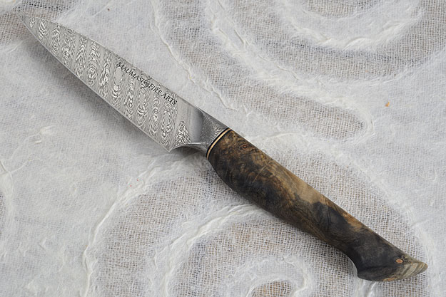 Parer (4.1 in) with Sindora Wood Burl and Damascus