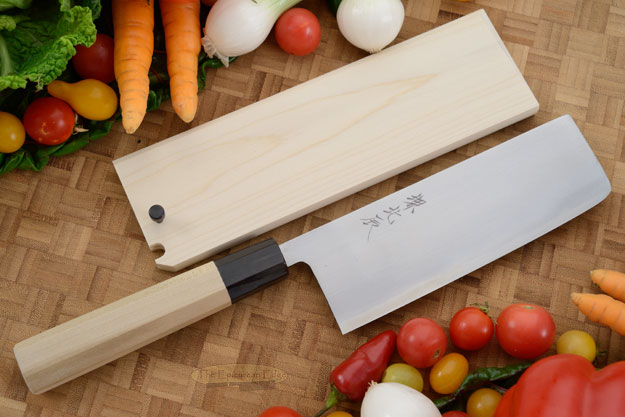 Migaki Chef's Knife - Nakiri, 180mm (7-1/8 in.) with Saya