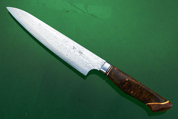 Utility - Slicer - (160mm / 6-1/3 in) with Stainless Damascus and Maple Burl