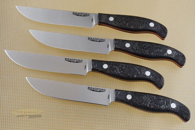 Gatsby Steak Knife with Carbon Fiber (Set of 4)