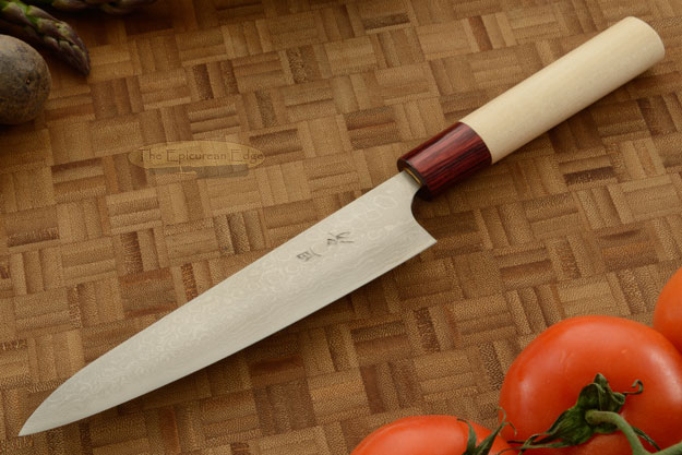 Asai Enji Damascus Slicing Knife - Petit Gyuto - 6 1/3 in. (160mm)