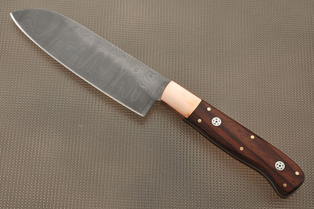 Damascus Petite Santoku (5 inch) with Cocobolo