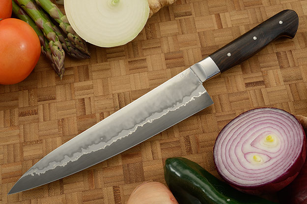 Chef's Knife (Gyuto) - San Mai with African Blackwood (8-1/4
