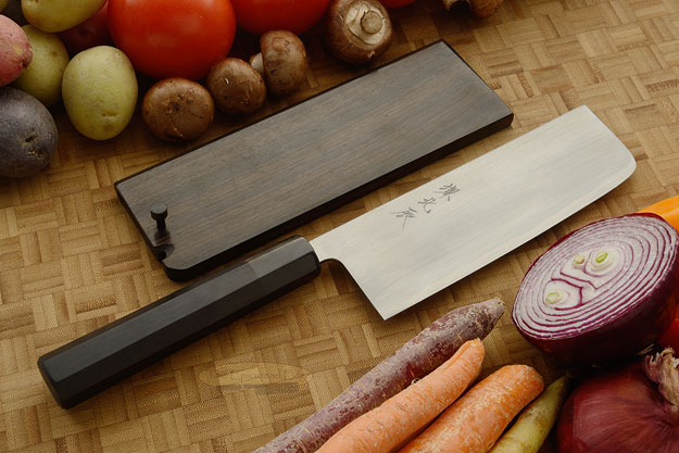 Migaki Chef's Knife - Nakiri, 165mm (6-1/2 in.) with Ebony
