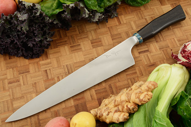 Chef's Knife (9 in.) with Ancient Bog Oak and Mammoth Molar