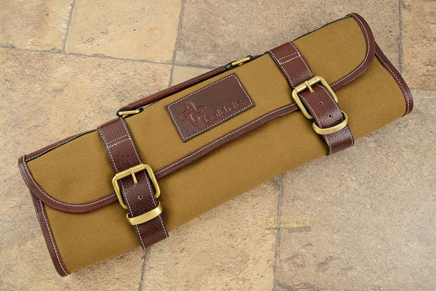 9 Slot Canvas Knife Roll - Khaki (CKR109K)