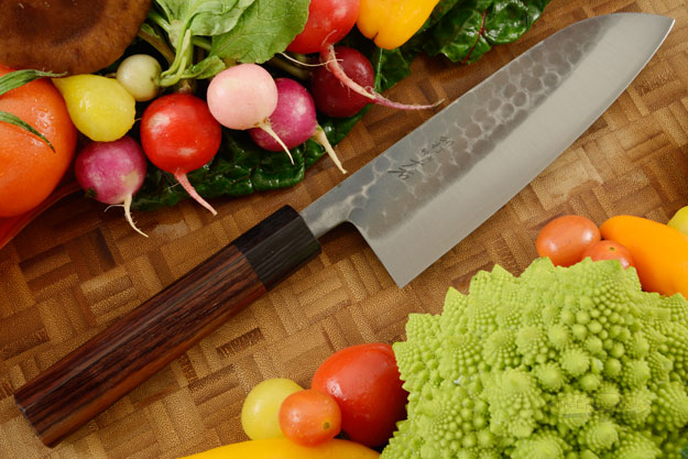 Tsuchime Aogami (Carbon Steel) Chef's Knife - Santoku - 6-1/2 in. (165mm)