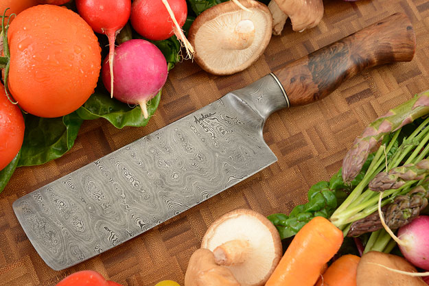 Integral Damascus Chef's Knife - Nakiri (5-3/4