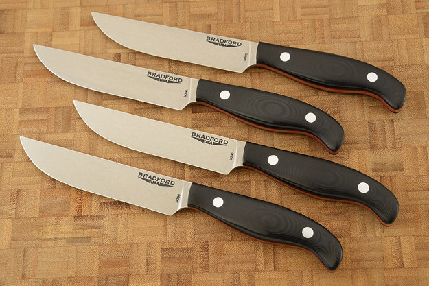 Gatsby Steak Knife with Black Linen Micarta (Set of 4)