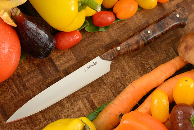 Utility Slicing Knife (5 in) with Maple Burl