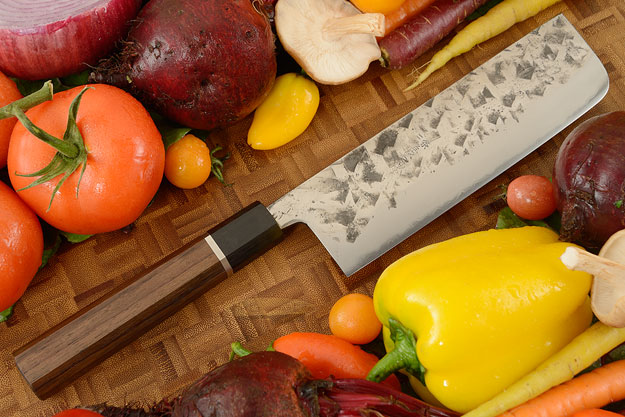 Chef's Knife (Nakiri) - Tsuchime Shirogami #1 (Carbon Steel) - 6 1/2 in. (165mm)