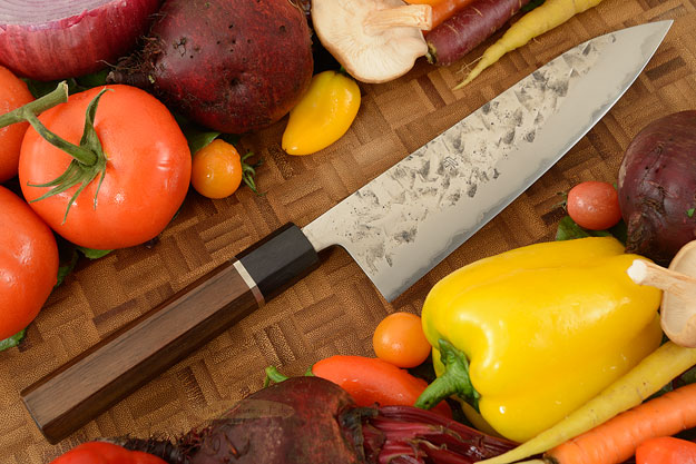 Chef's Knife (Gyuto) - Tsuchime Shirogami #1 (Carbon Steel) - 7 1/8 in. (180mm)