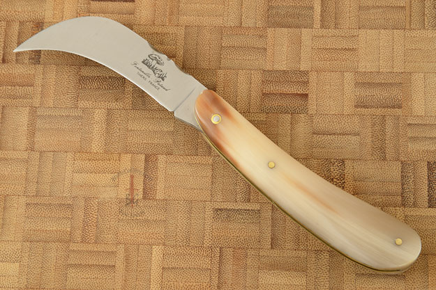 Folding Mushroom Knife, Horn Tip