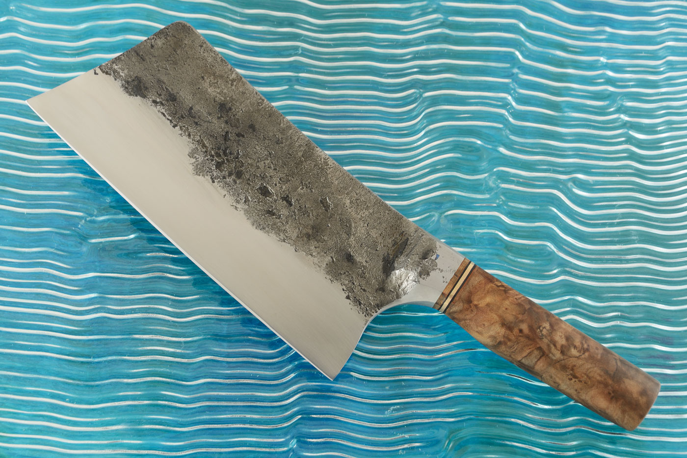 Brut de Forge Cleaver with Applewood Burl